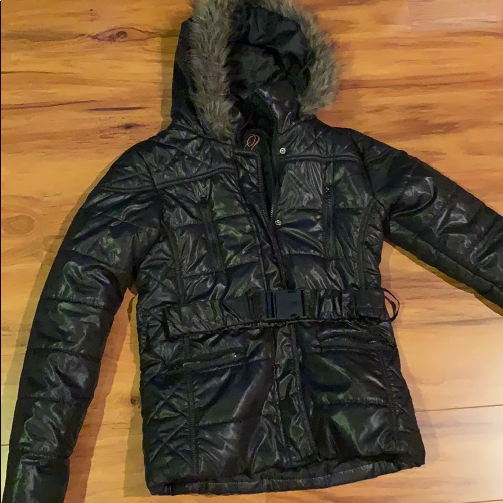 Black heavy winter coat